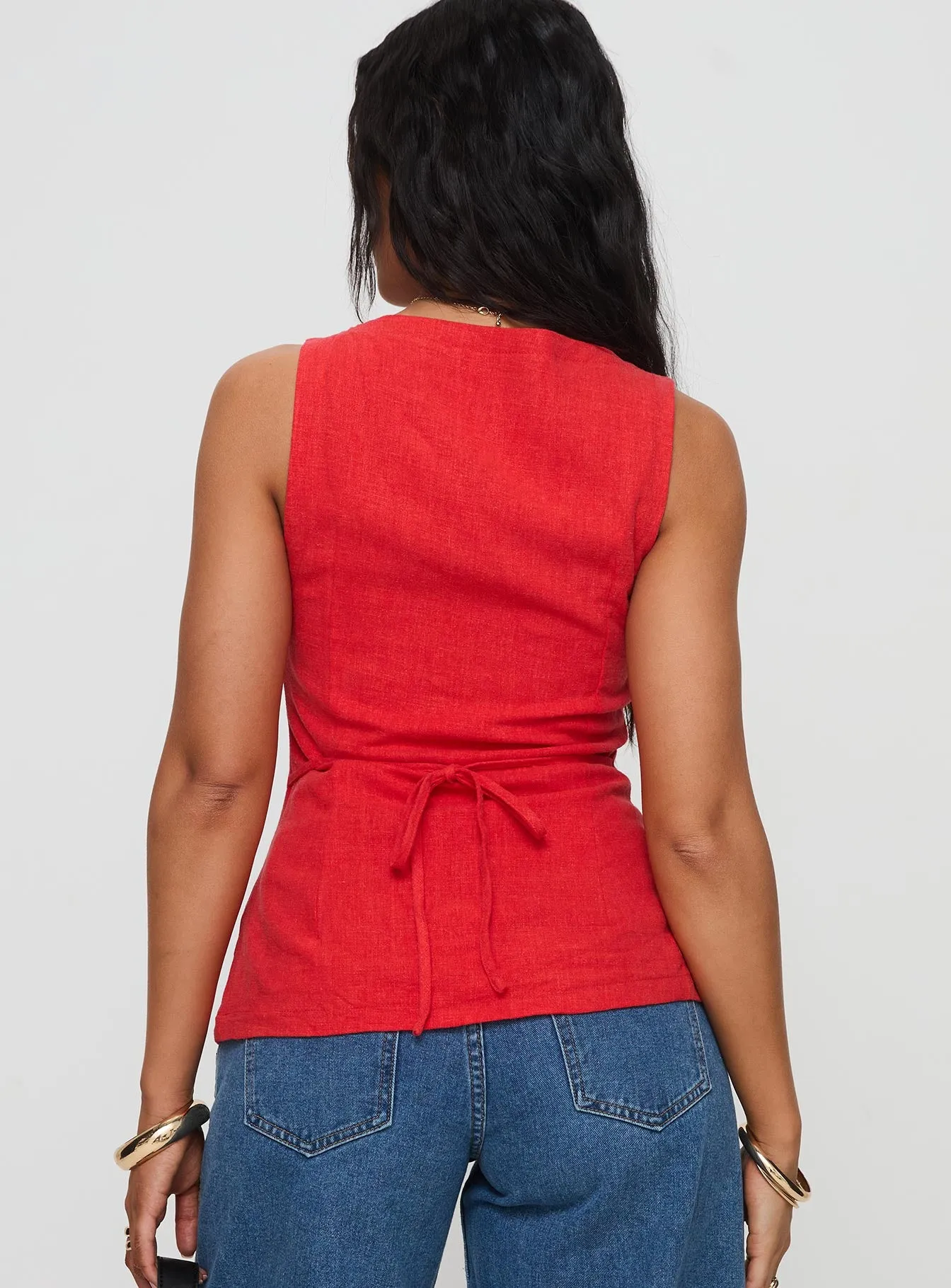 Spirito Vest Top Red sold by Princess Polly product image thumbnail 5