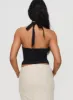 Vayda Halter Top Black sold by Princess Polly