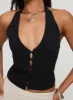 Vayda Halter Top Black sold by Princess Polly
