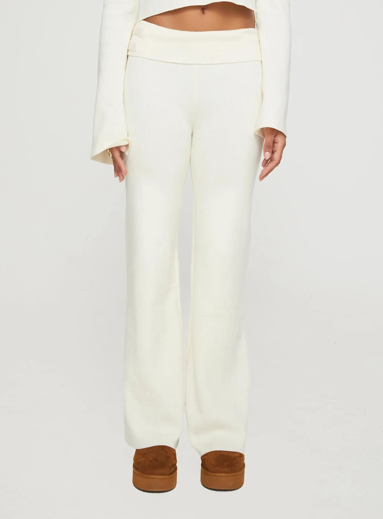 Try Me Knit Pants Cream sold by Princess Polly product image thumbnail 2