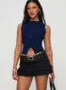 Deei Double Ruffle Mini Skort Onyx sold by Princess Polly