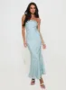Salvin Strapless Maxi Dress Blue sold by Princess Polly