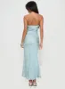 Salvin Strapless Maxi Dress Blue sold by Princess Polly