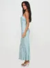 Salvin Strapless Maxi Dress Blue sold by Princess Polly