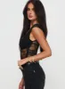 Tantalize Bodysuit Black sold by Princess Polly
