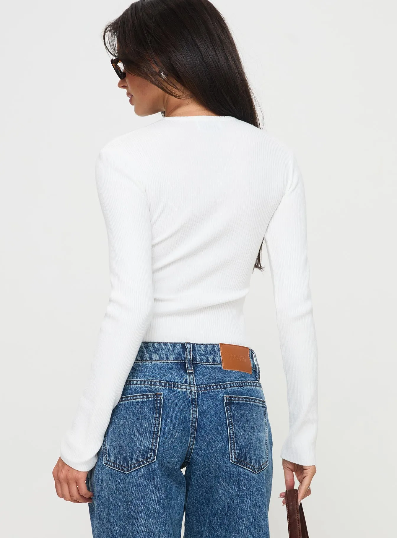 Suzu Long Sleeve Knit Top White sold by Princess Polly product image thumbnail 5