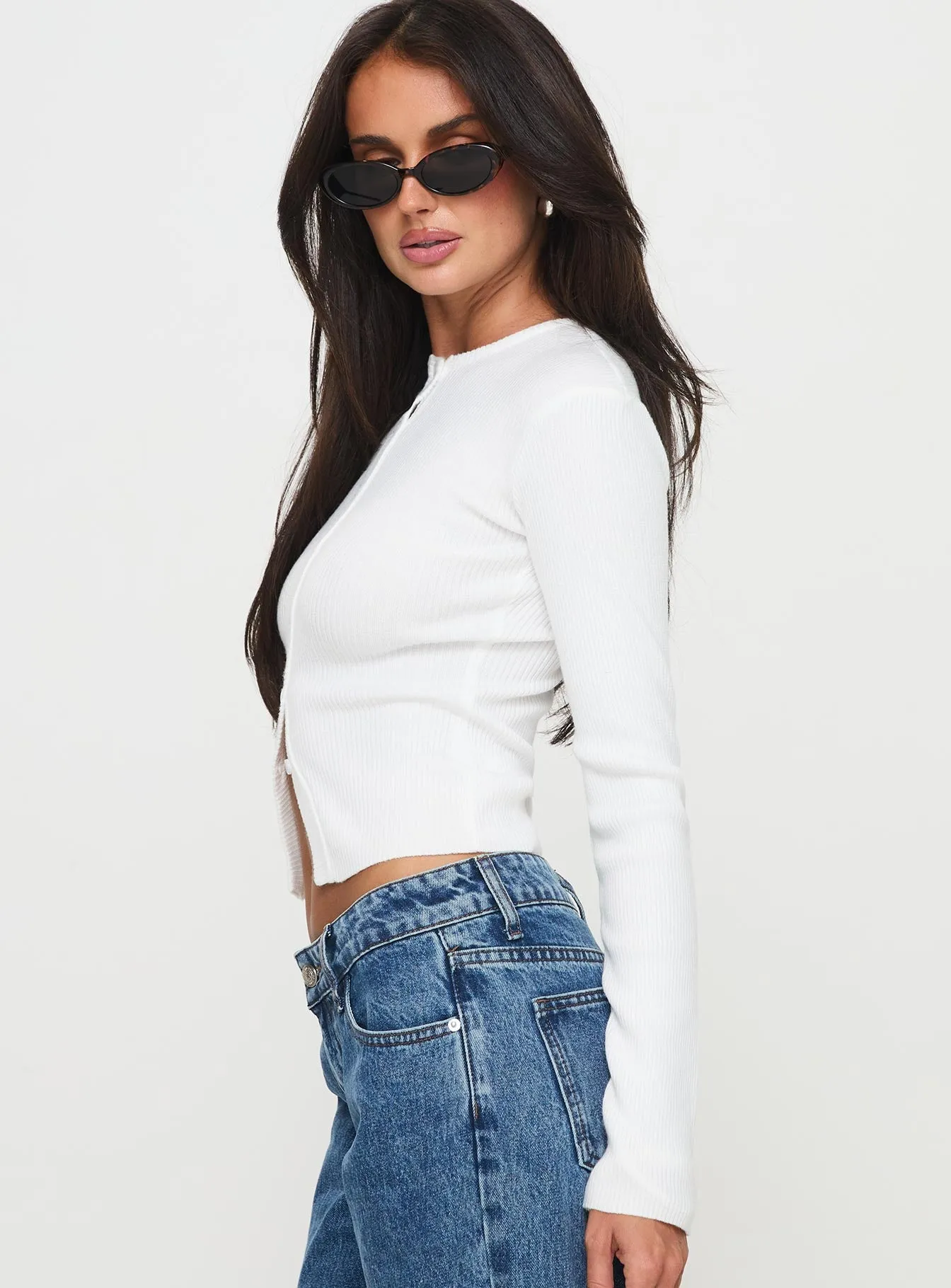 Suzu Long Sleeve Knit Top White sold by Princess Polly product image thumbnail 4