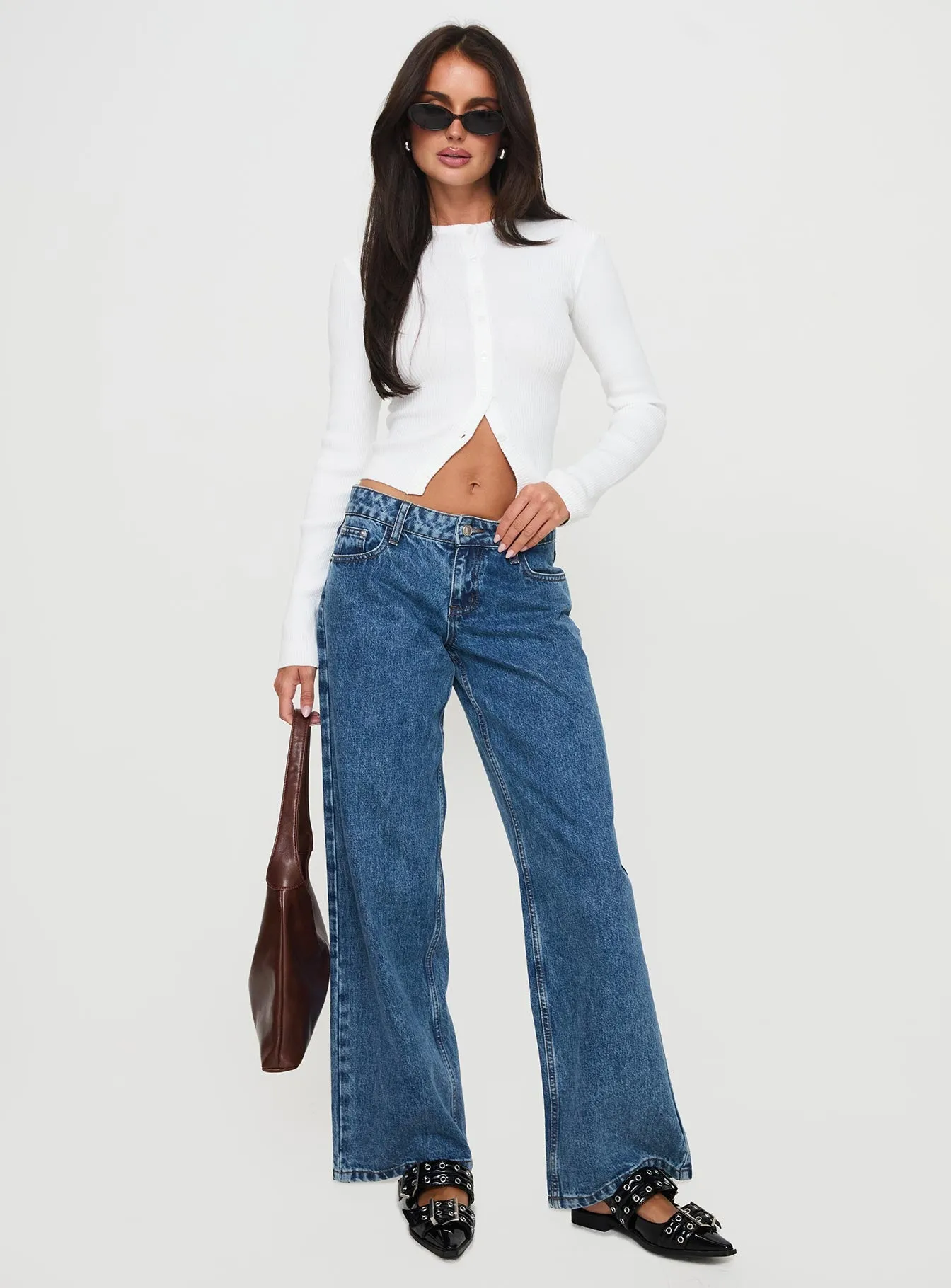 Suzu Long Sleeve Knit Top White sold by Princess Polly product image thumbnail 3