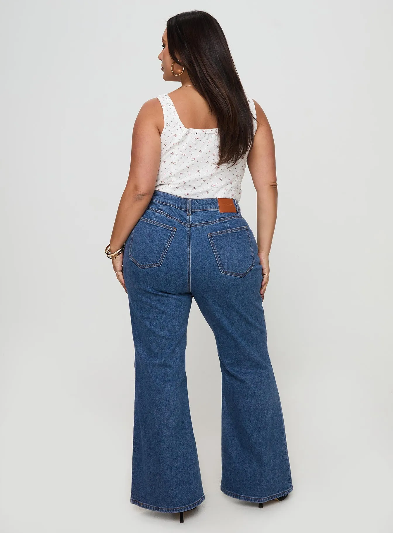 Lucille High Rise Flared Jeans Mid Wash Curve sold by Princess Polly product image thumbnail 4