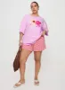 Hibiscus Haven Oversized Tee Pink Curve sold by Princess Polly