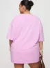 Hibiscus Haven Oversized Tee Pink Curve sold by Princess Polly