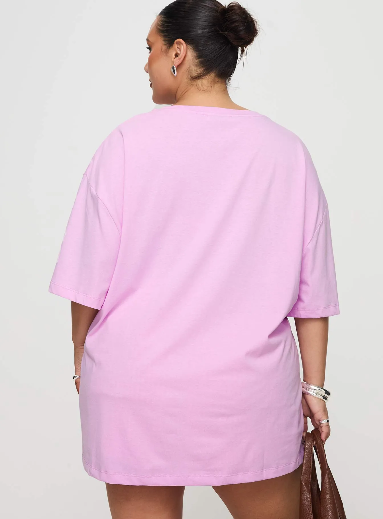 Hibiscus Haven Oversized Tee Pink Curve sold by Princess Polly product image thumbnail 5