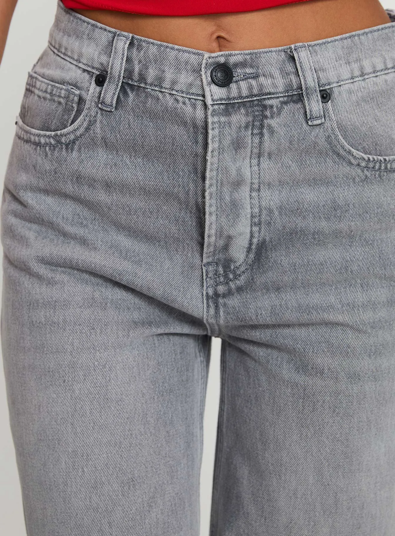 Fawcett Jeans Grey Wash Denim sold by Princess Polly product image thumbnail 5