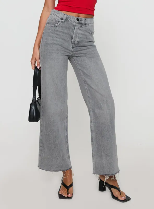Fawcett Jeans Grey Wash Denim sold by Princess Polly