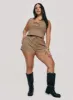 Eternal Youth Faux Suede Short Taupe Curve sold by Princess Polly