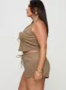 Eternal Youth Faux Suede Short Taupe Curve sold by Princess Polly