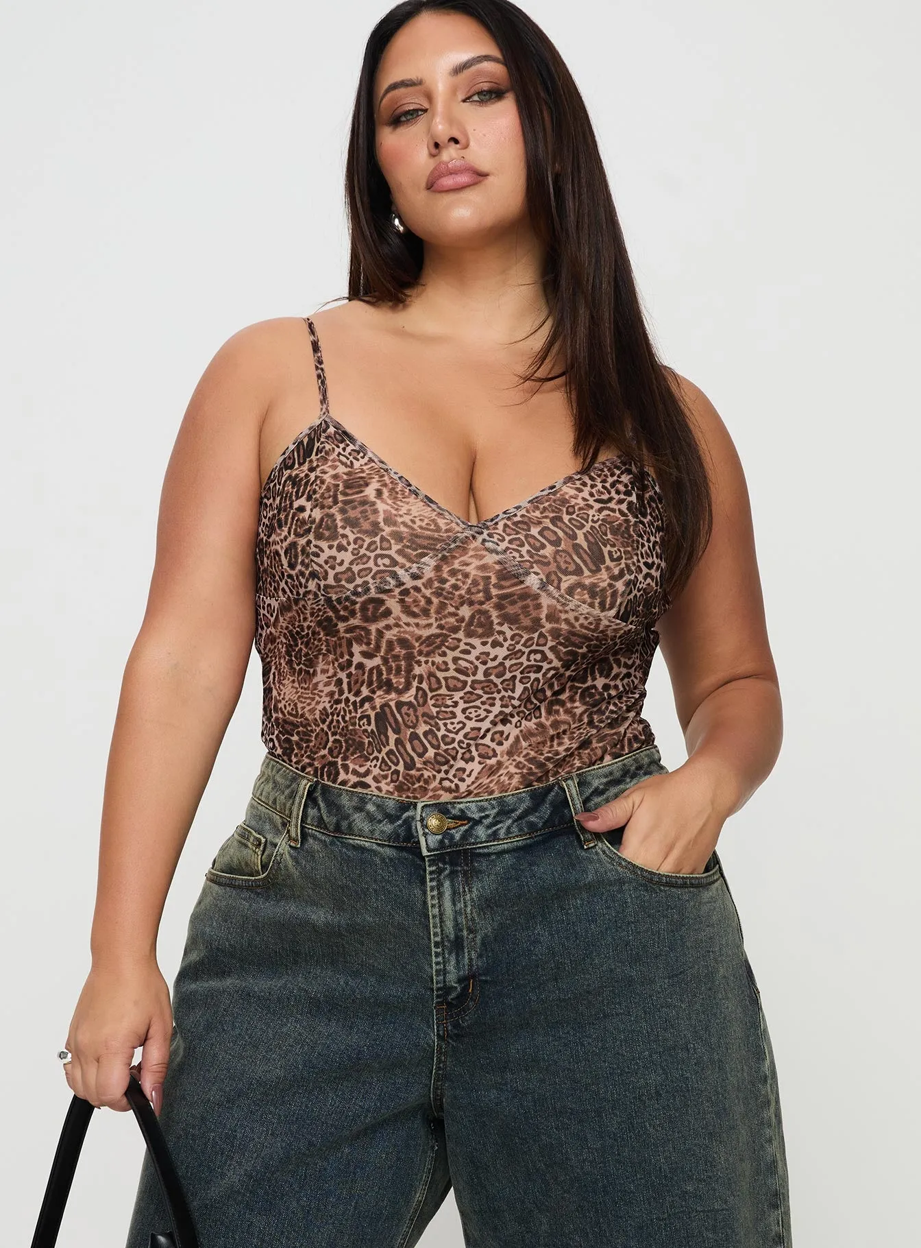 Elixia Bodysuit Leopard Curve sold by Princess Polly