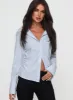 Rush Hour Long Sleeve Top Blue Stripe sold by Princess Polly