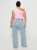Fawcett High Rise Straight Leg Jeans Light Blue Wash Curve sold by Princess Polly