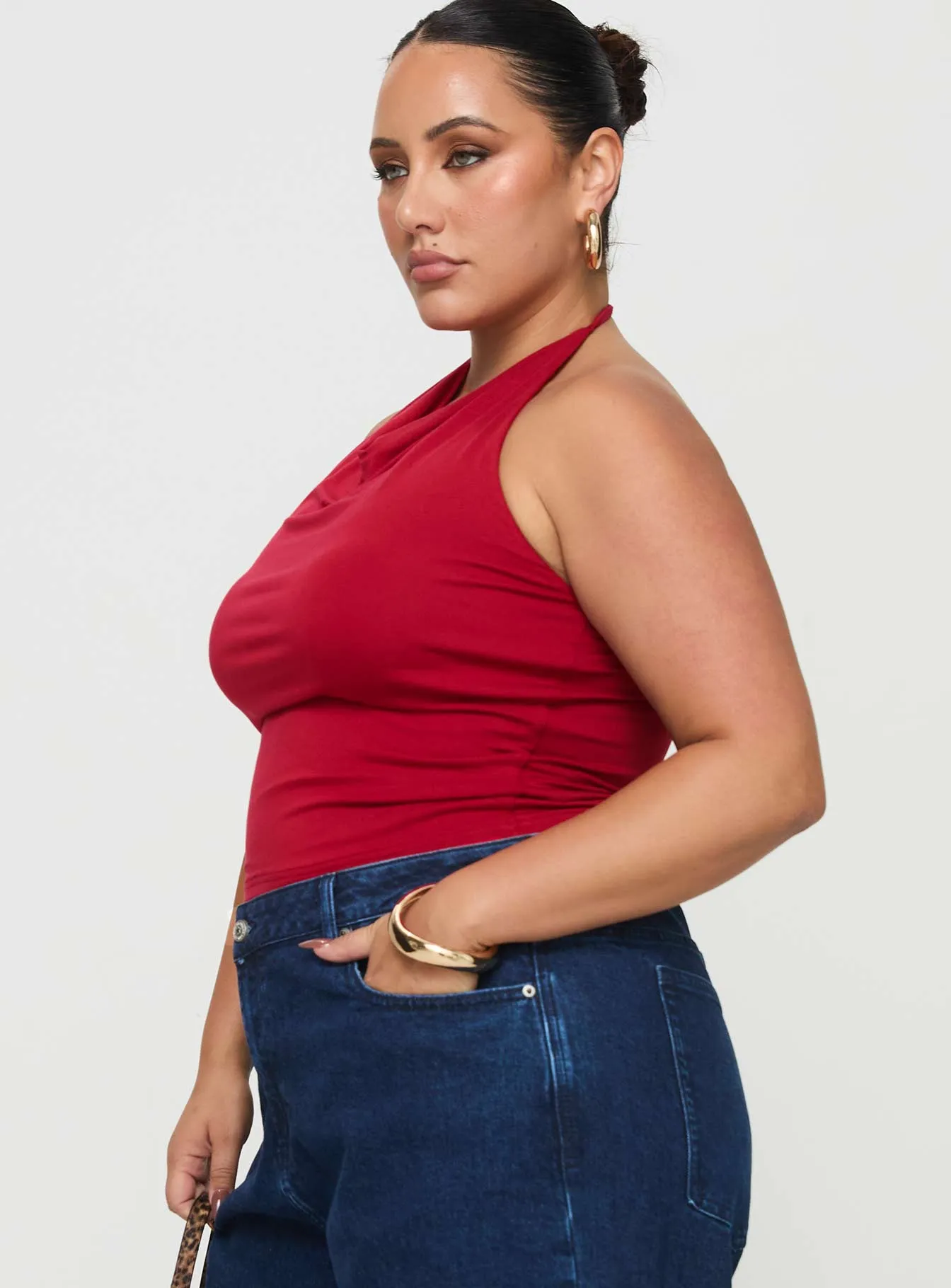 Imposter Top Cherry Red Curve sold by Princess Polly product image thumbnail 4