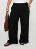 Louis Linen Blend Pants Black Curve sold by Princess Polly