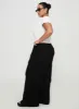 Louis Linen Blend Pants Black Curve sold by Princess Polly