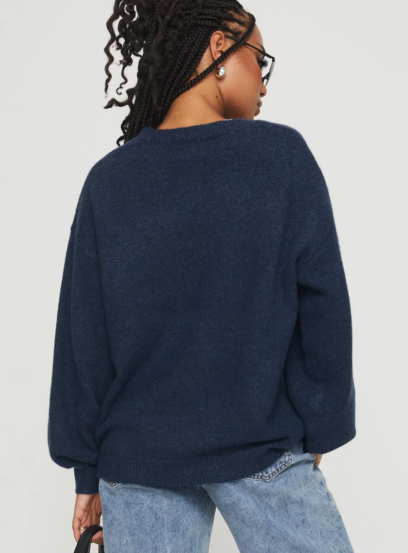 Ryanna Sweater Navy sold by Princess Polly product image thumbnail 5