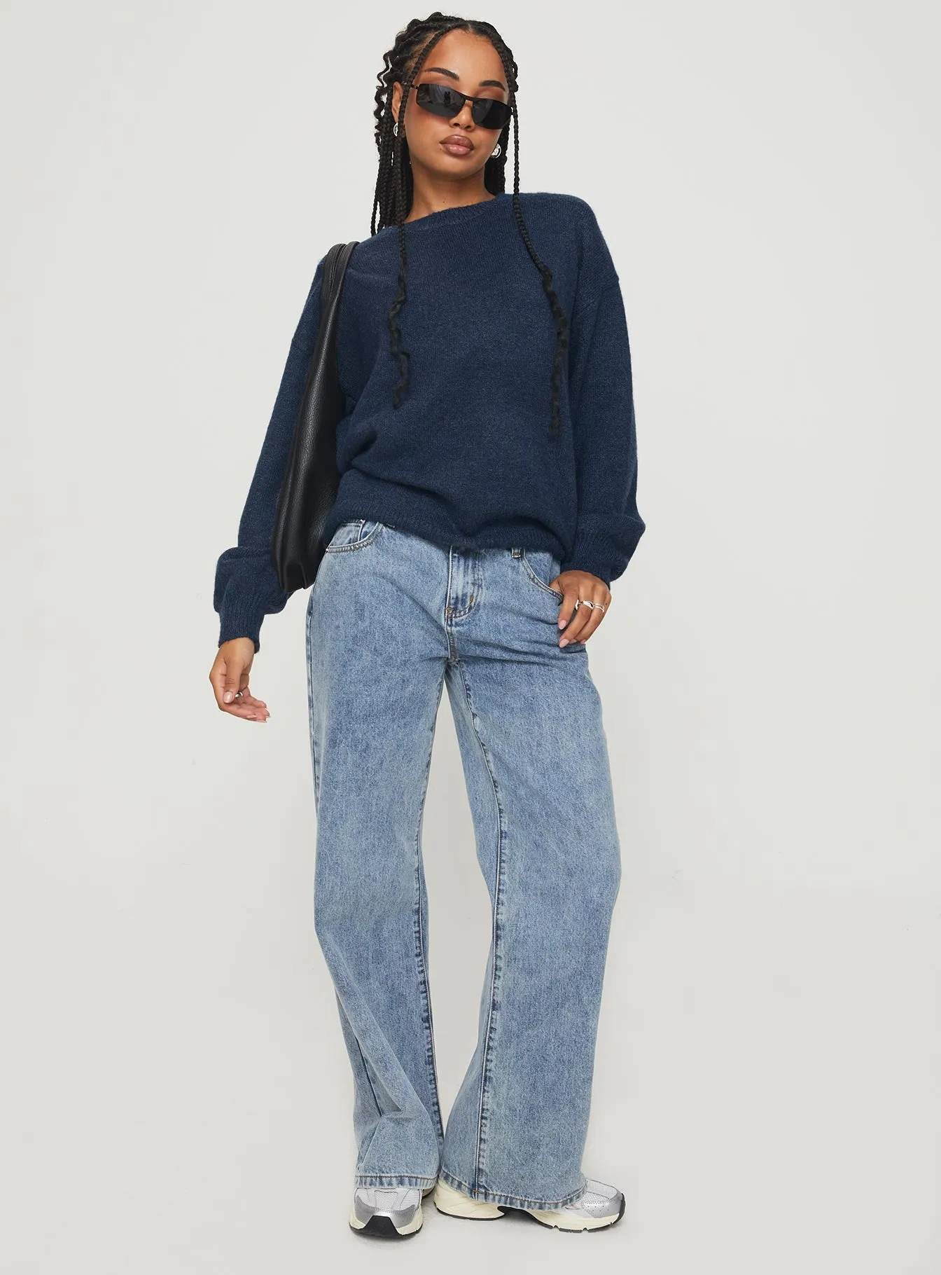 Ryanna Sweater Navy sold by Princess Polly product image thumbnail 3