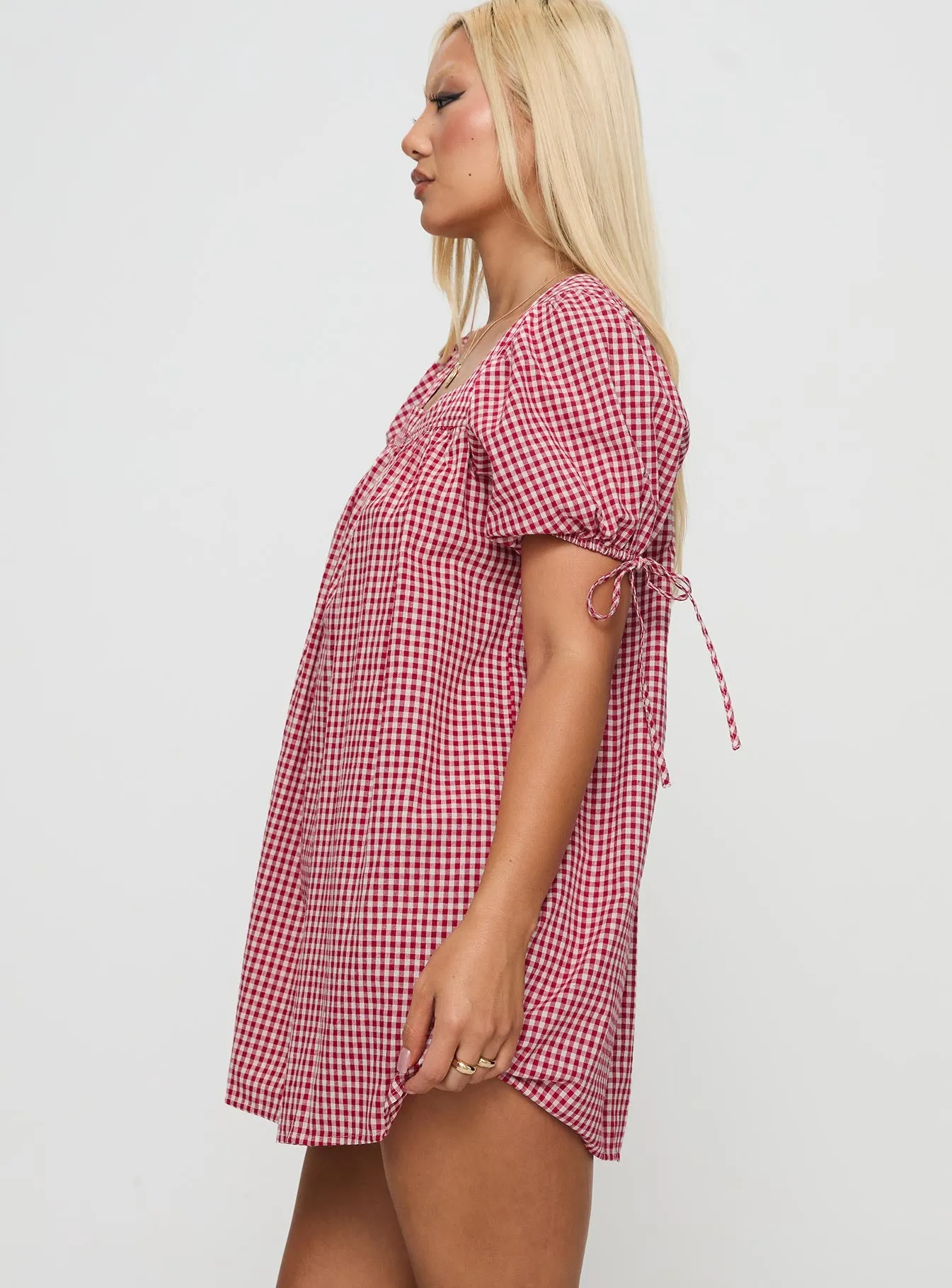 Lilibet Mini Dress Red Gingham sold by Princess Polly product image thumbnail 4