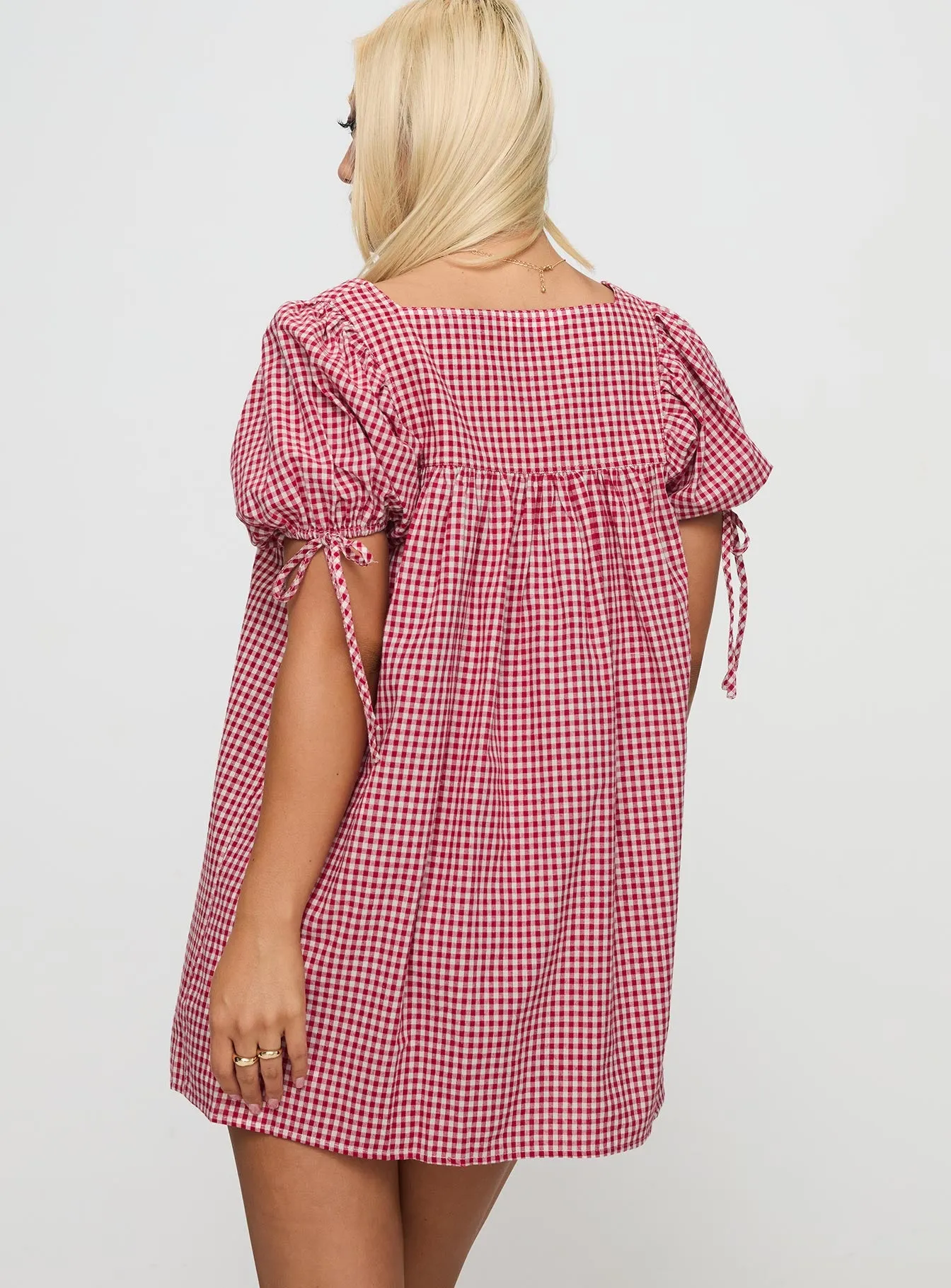 Lilibet Mini Dress Red Gingham sold by Princess Polly product image thumbnail 5