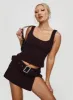 Genessa Belted Micro Mini Skirt Wine sold by Princess Polly