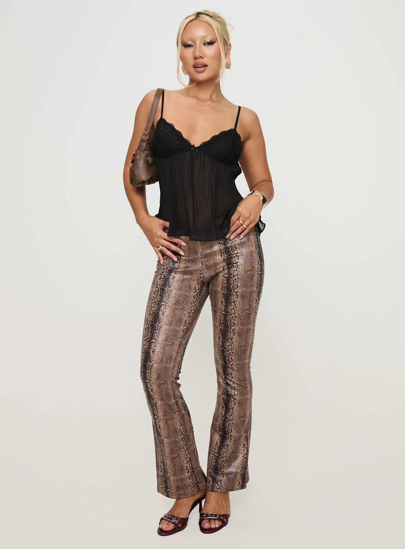 Zami Pleat Top Black sold by Princess Polly product image thumbnail 3