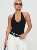Someone New Halter Bodysuit Black sold by Princess Polly