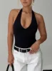 Someone New Halter Bodysuit Black sold by Princess Polly