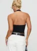 Someone New Halter Bodysuit Black sold by Princess Polly
