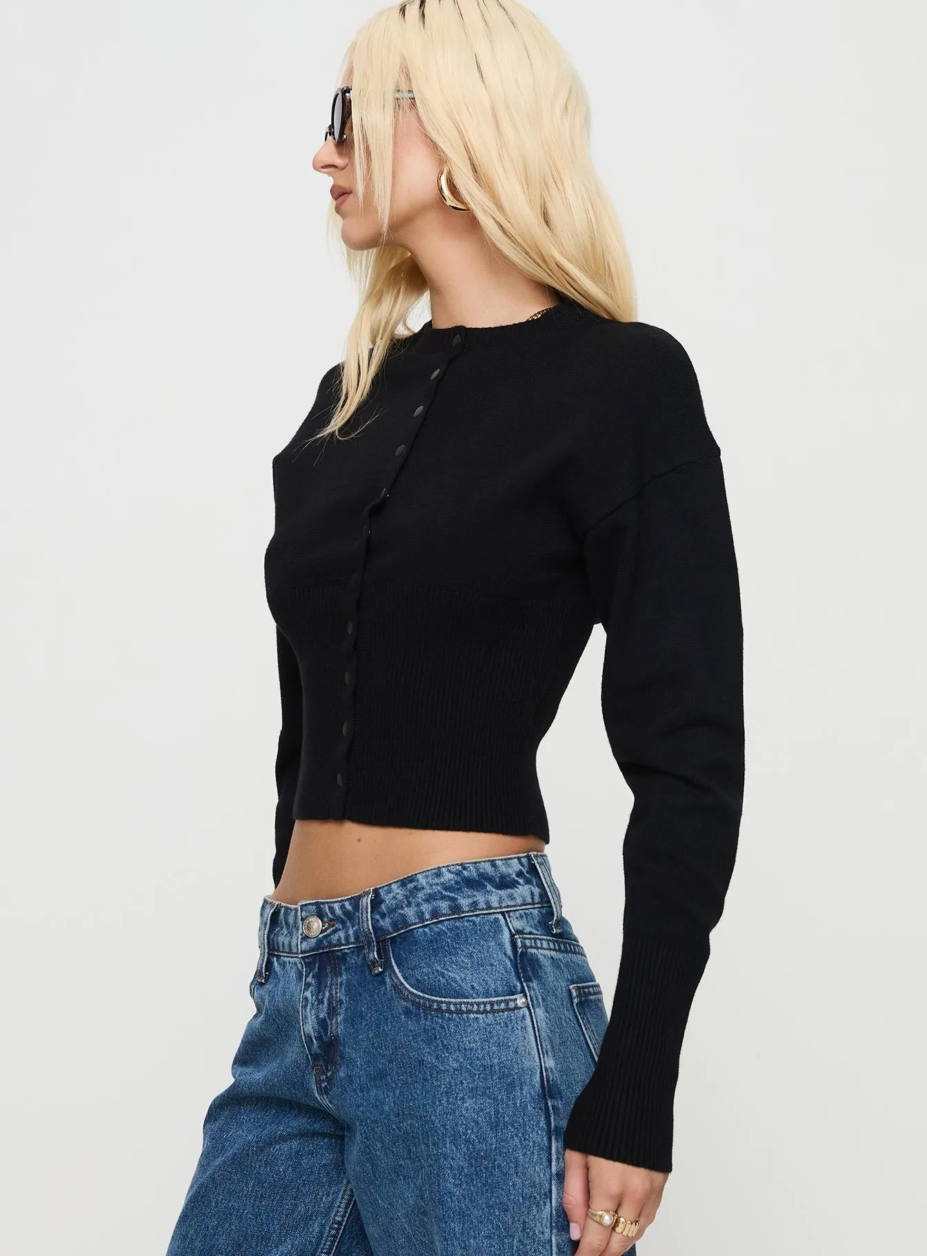 Head In The Clouds Cardigan Onyx sold by Princess Polly product image thumbnail 3