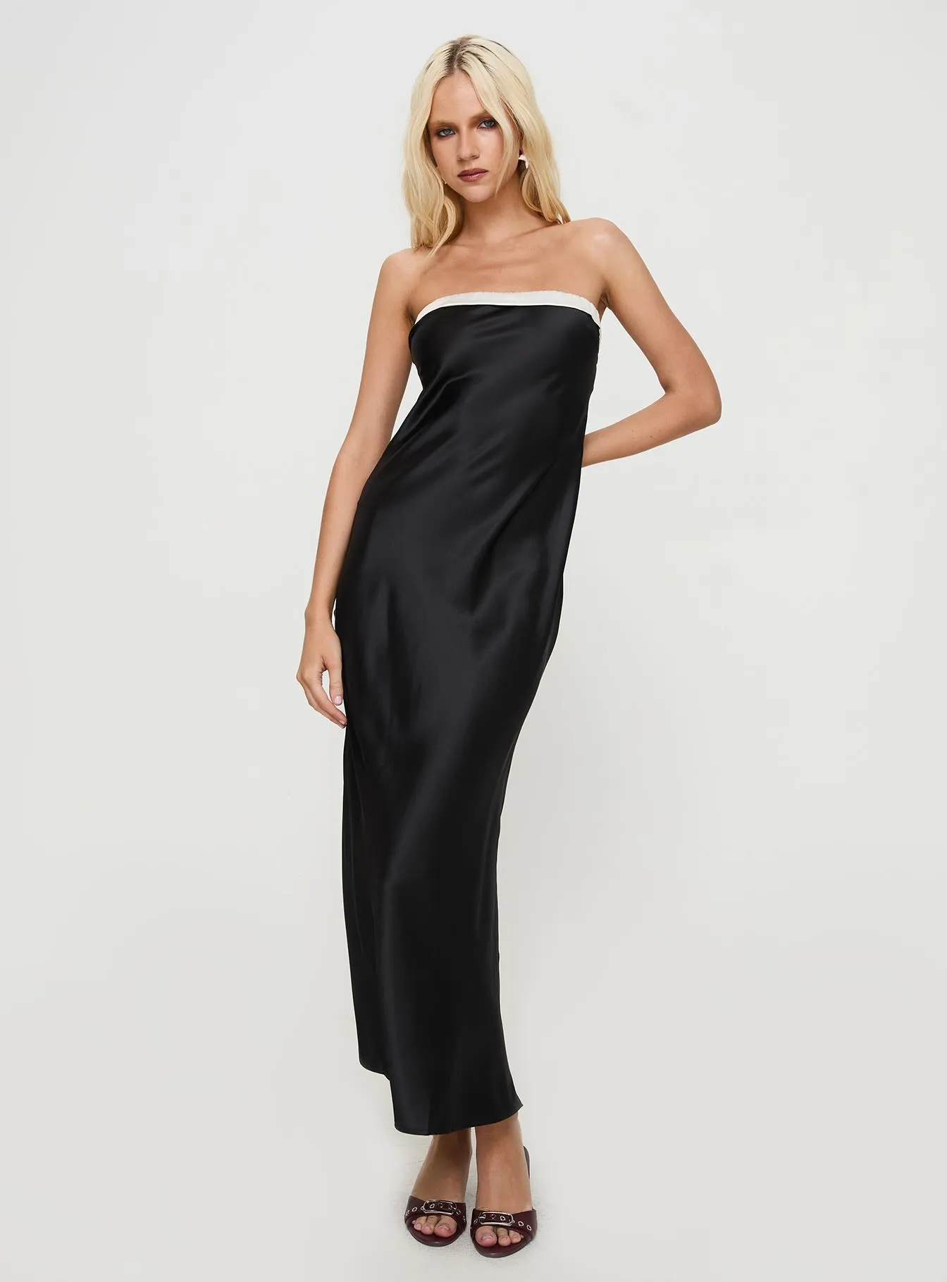 Phillipa Strapless Maxi Dress Black sold by Princess Polly product image thumbnail 2
