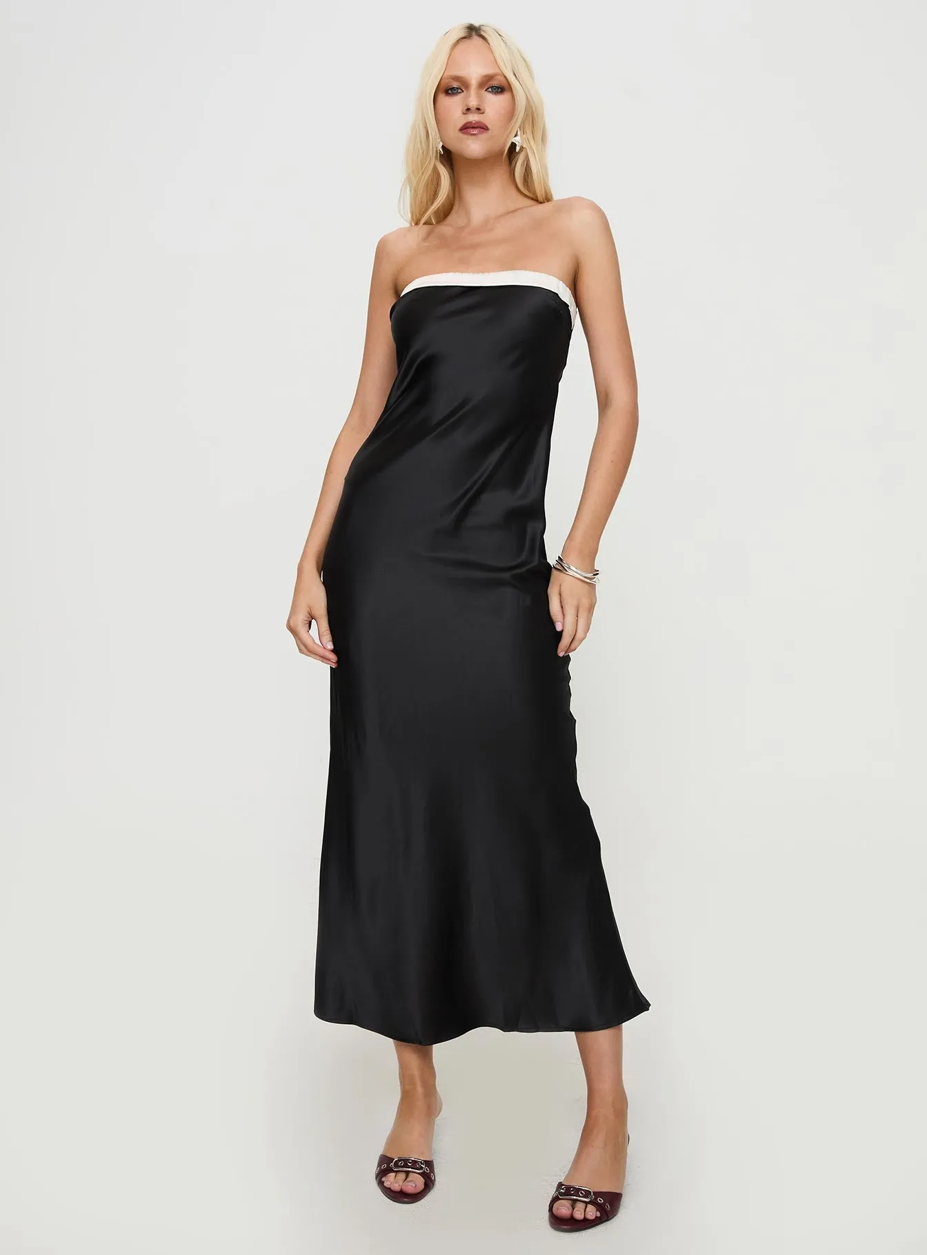 Phillipa Strapless Maxi Dress Black sold by Princess Polly product image thumbnail 3