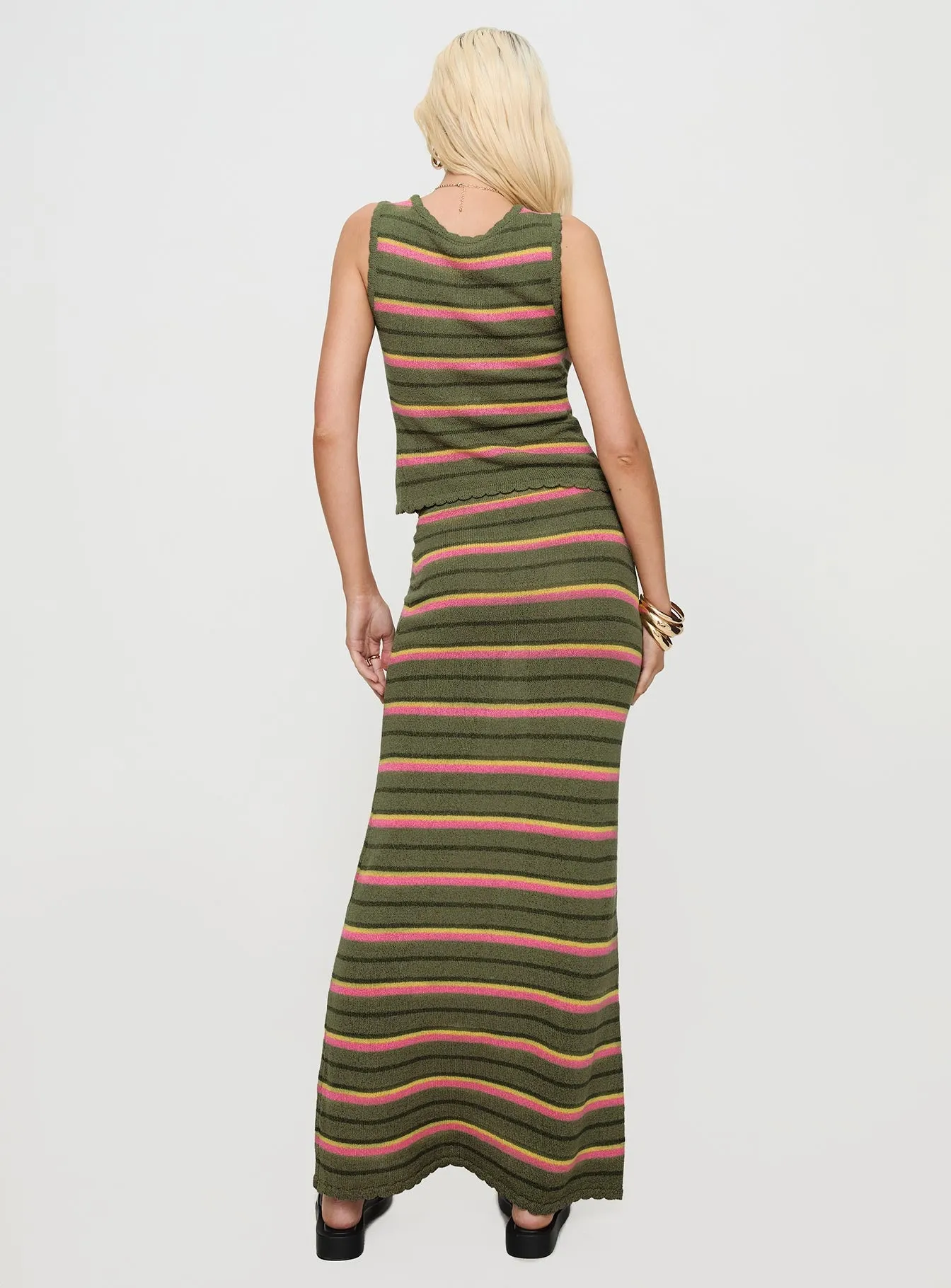 Giulia Knit Maxi Skirt Green Multi sold by Princess Polly product image thumbnail 5