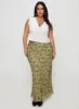 Piazia Maxi Skirt Green Curve sold by Princess Polly