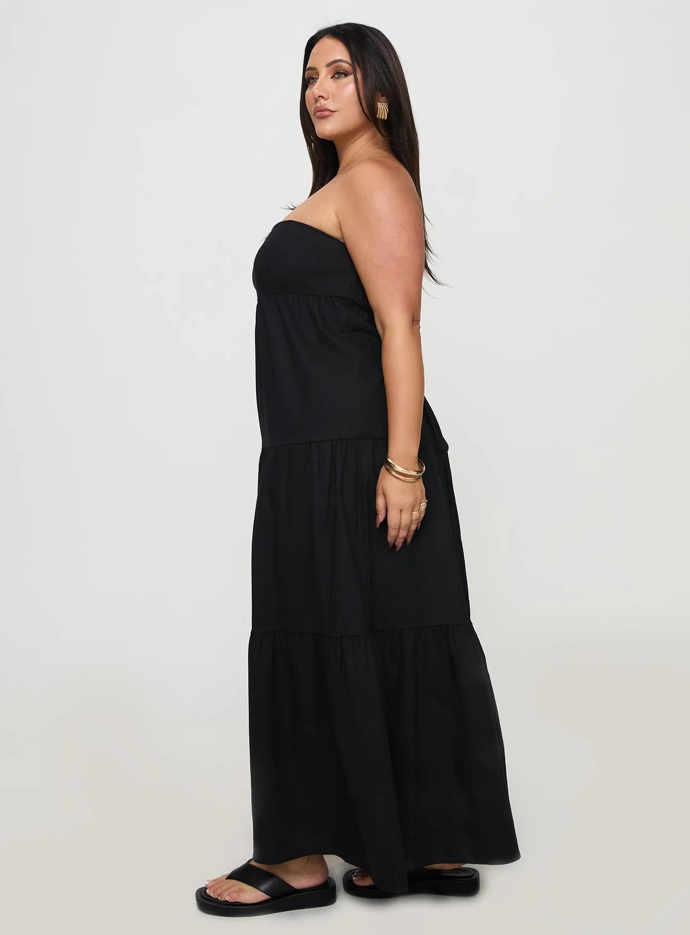 Osment Maxi Dress Black Curve sold by Princess Polly product image thumbnail 3