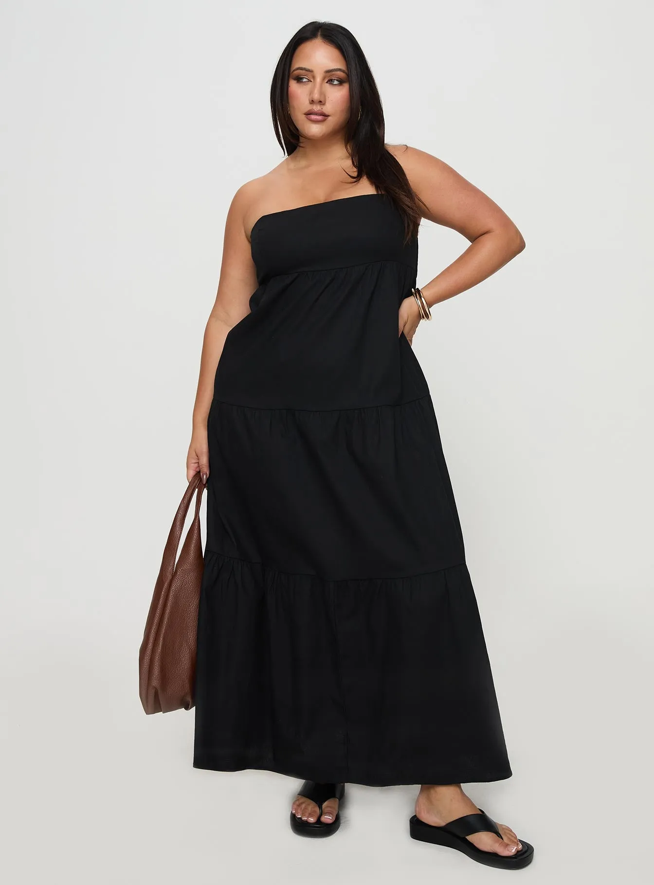 Osment Maxi Dress Black Curve sold by Princess Polly