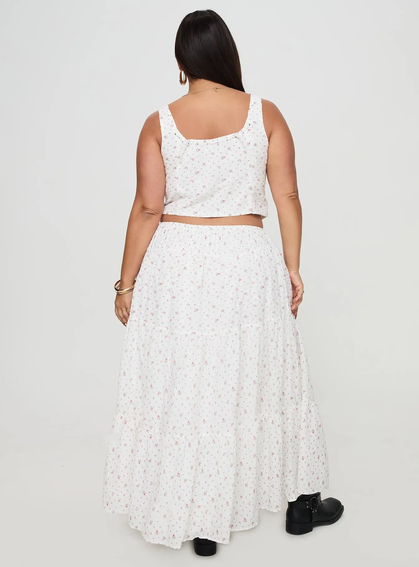 Cherry On Top Maxi Skirt White Floral Curve sold by Princess Polly product image thumbnail 5