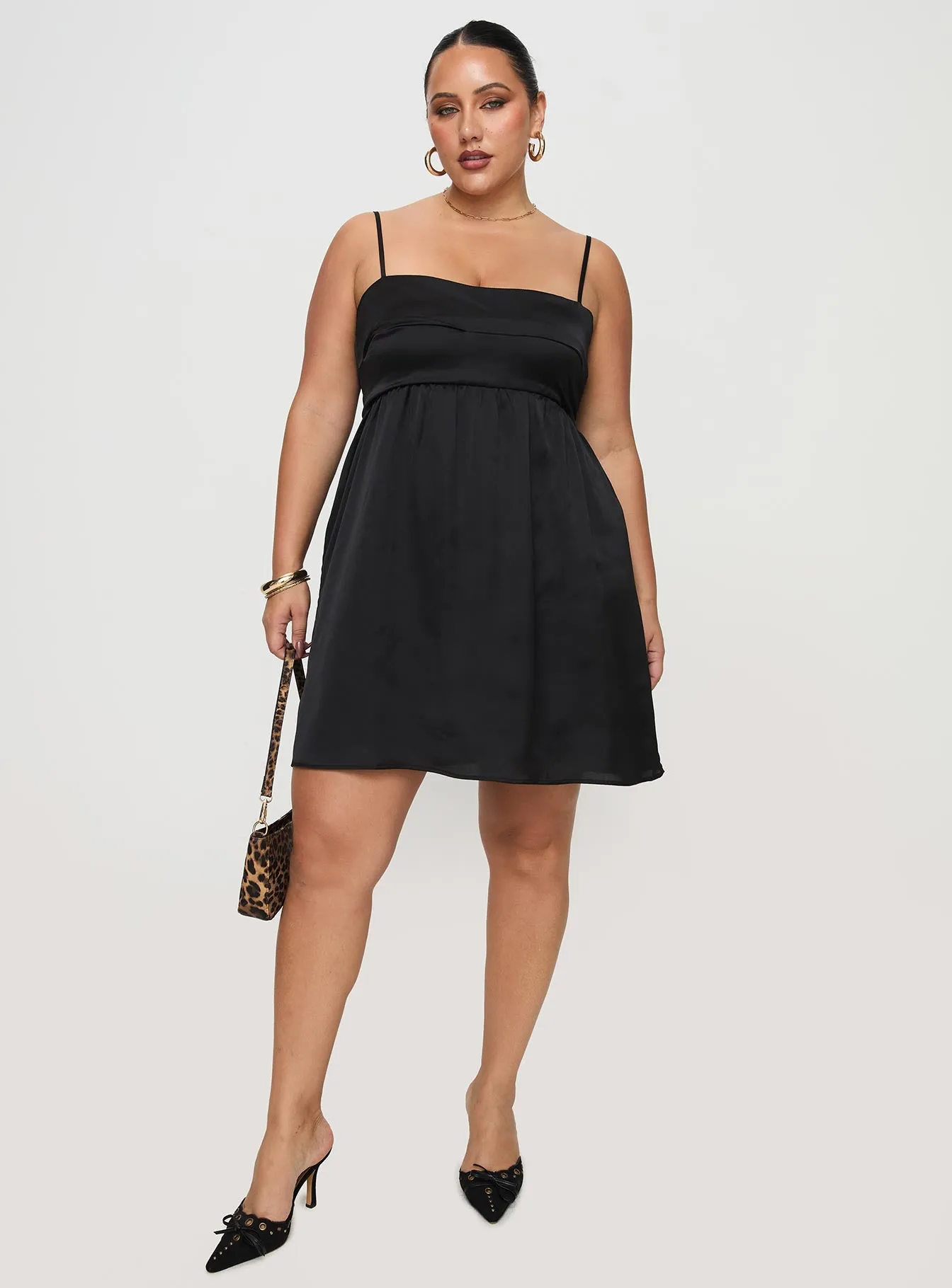 Ortega Mini Dress Black Curve sold by Princess Polly product image thumbnail 3