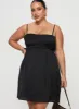 Ortega Mini Dress Black Curve sold by Princess Polly