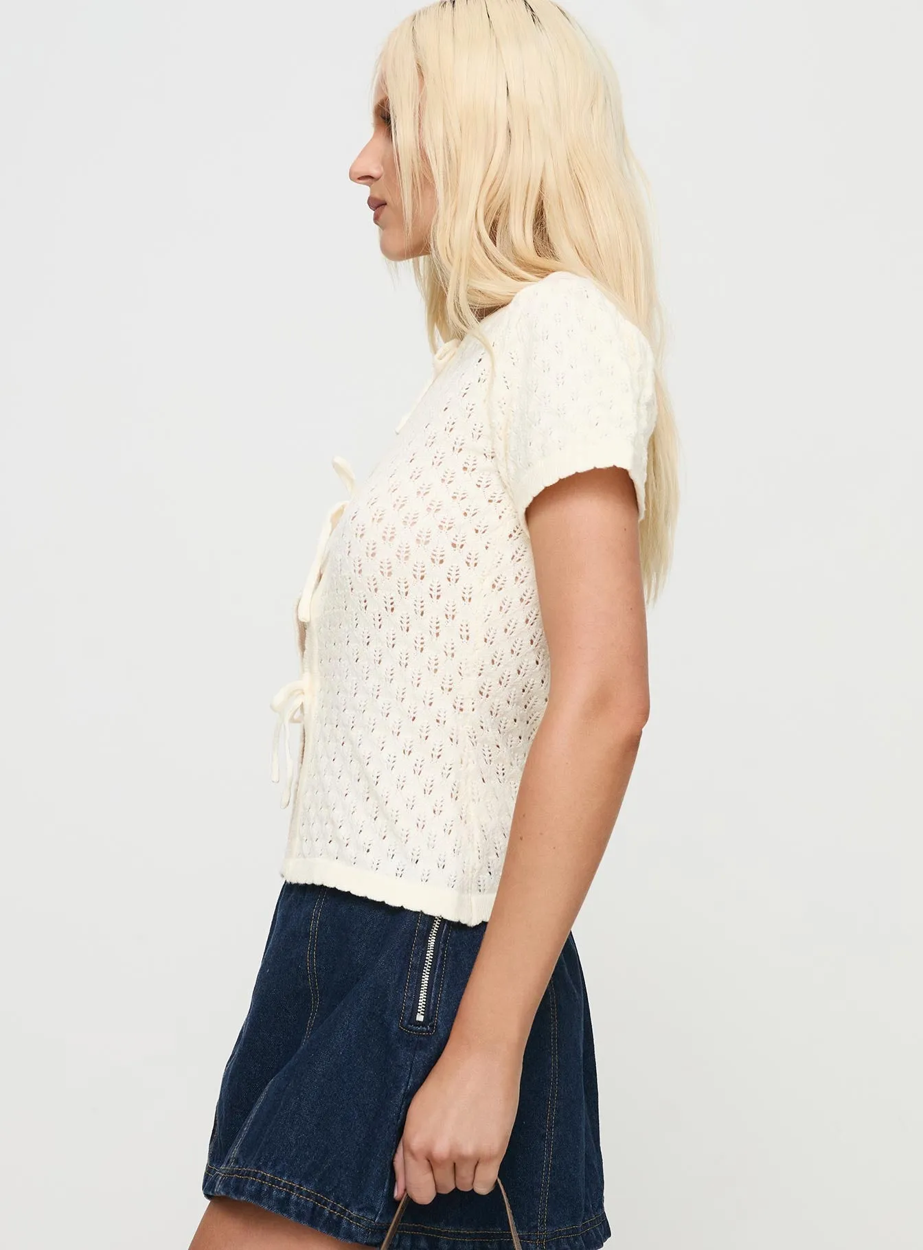 Mari Knit Top Cream sold by Princess Polly product image thumbnail 4