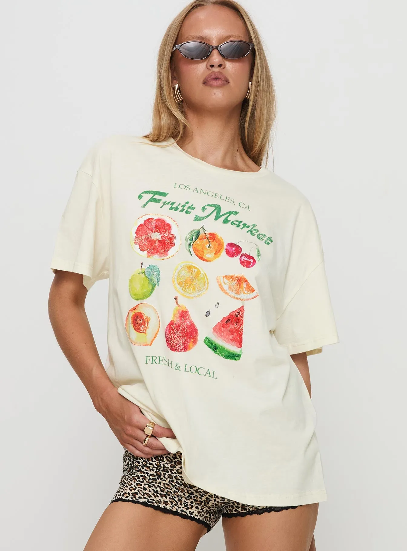 Fruit Market Oversized Tee White sold by Princess Polly product image thumbnail 2