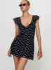 I Guess So Mini Dress Black Polka Dot sold by Princess Polly