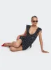 I Guess So Mini Dress Black Polka Dot sold by Princess Polly