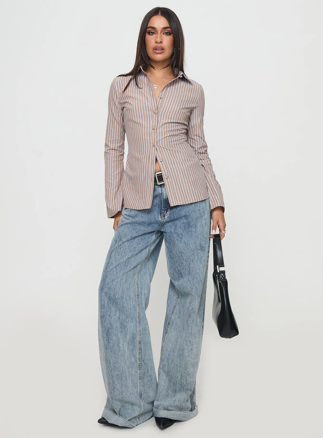 Run The World Top Brown Stripe sold by Princess Polly product image thumbnail 2